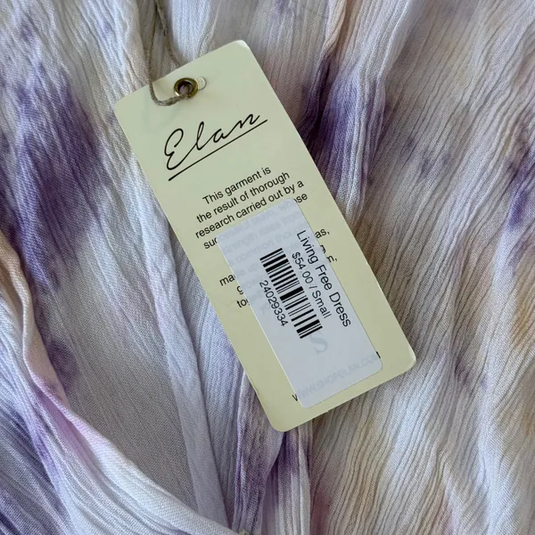 Elan Living Free Tie Dye Twist Front Boho Festival Rayon Midi Dress NWT S‎ - Image 9