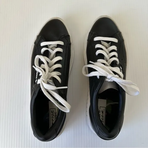 Adidas Womens Sleek Super EE4519 Black Platform Athletic Shoes, 7 - Image 10