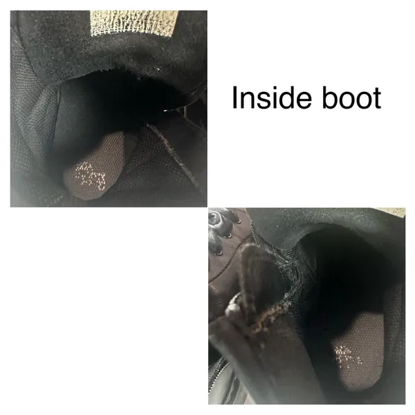 Dr. Martens Black Leather Lace Up Ankle Boots Side Zip US 7 - Image 8