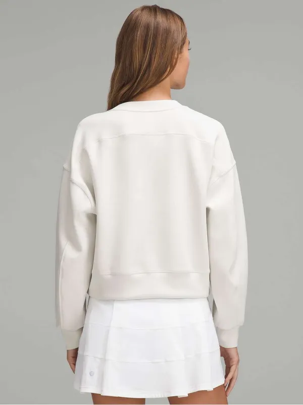 LULULEMON Softstreme Perfectly Oversized Cropped Crew in Vapor Size 8 - Image 8
