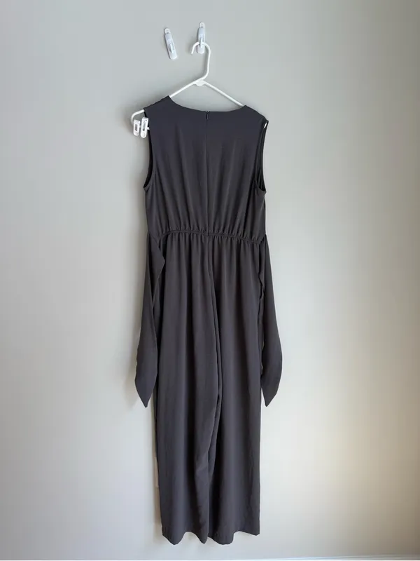 Sleeveless Tie-Waist Maxi Romper - Image 4