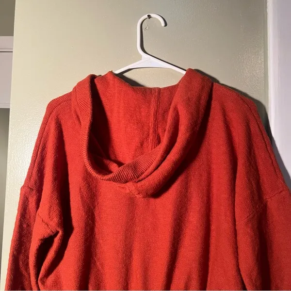 Madewell Women's Size Medium Clairview Hoodie Sweater Maple Glow‎ Orange NC682 - Image 11