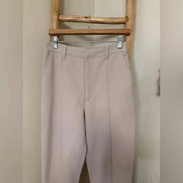 Abercrombie Ultra High Rise Skinny front Split Hem Size 4/27 Tan - Image 5