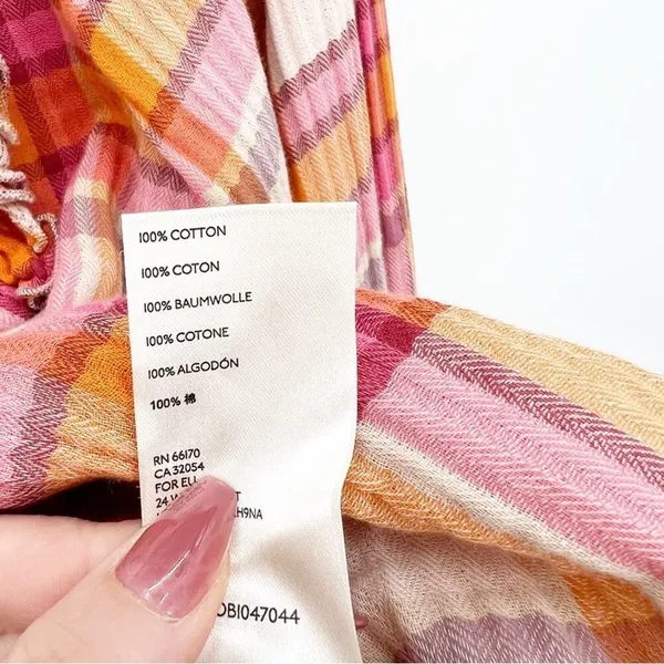 NWT Free People Sienna Plaid Ruffle Long Sleeve Blouse Women's S Prairie‎ Chic - Image 9
