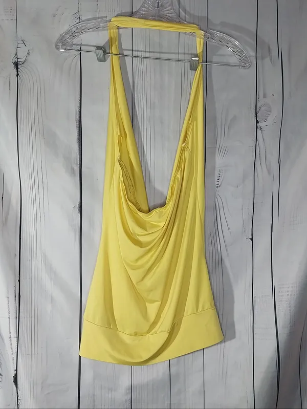 Topia Y2K Plunge V-Neck Halter Backless Festival Rave Clubwear Going Out Top - Image 7