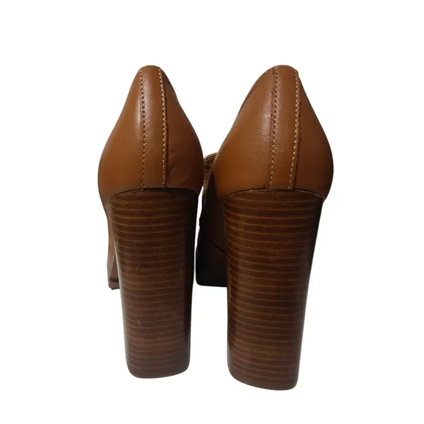 Brown Steve Madden Leather Platform Loafers sz 9.5 - Image 4