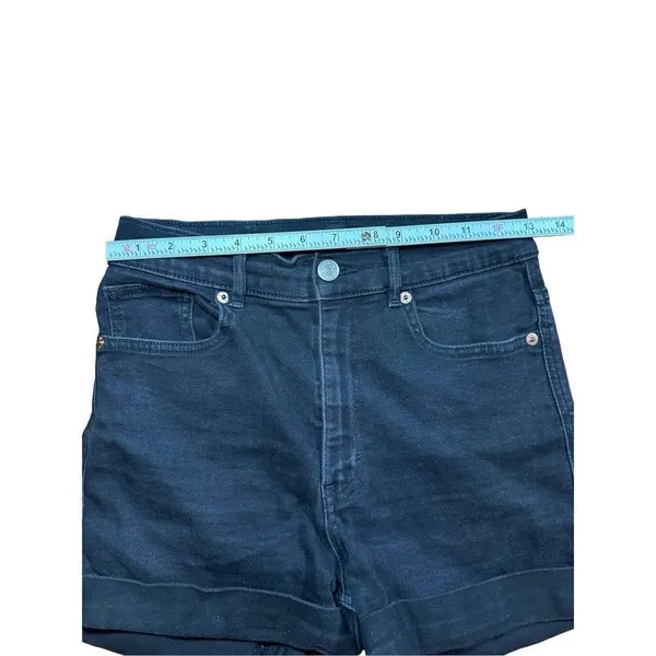MONKi womens black high rise‎ jean shorts sz 28 - Image 5