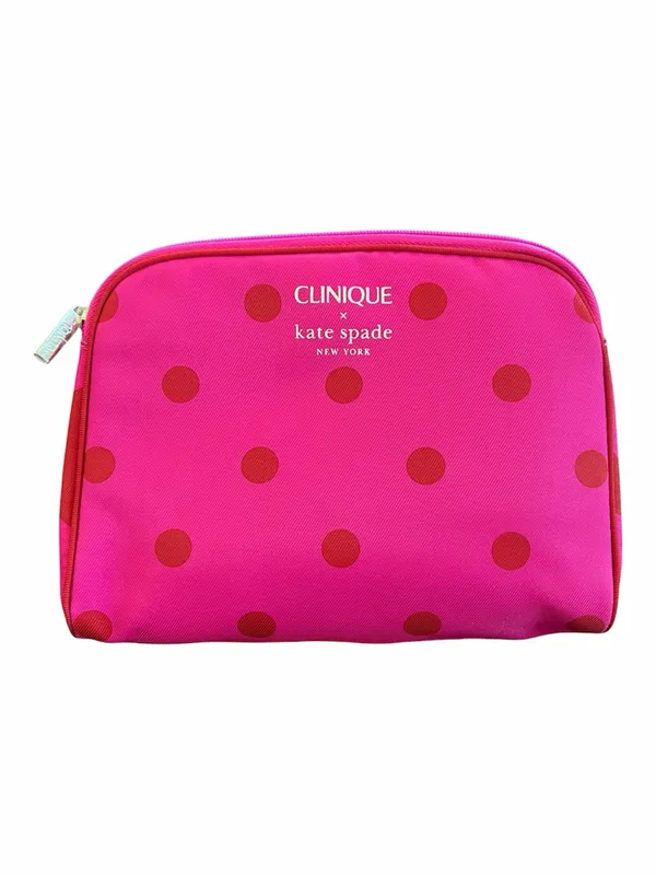 Kate Spade X Clinique Limited Edition Pink Polka Dot Cosmetic Travel Bag, NEW - Image 3