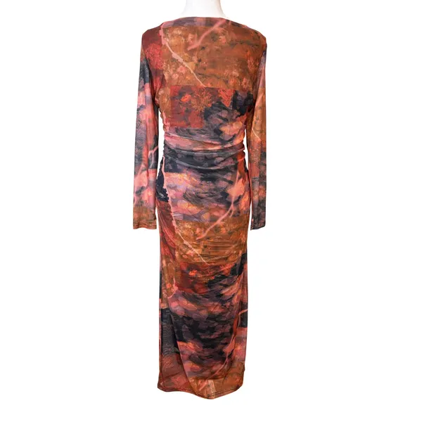 SheIn Women's Mesh Bodycon Maxi Dress M Floral‎ Square Neck Fairy Grunge Whimsigoth - Image 4