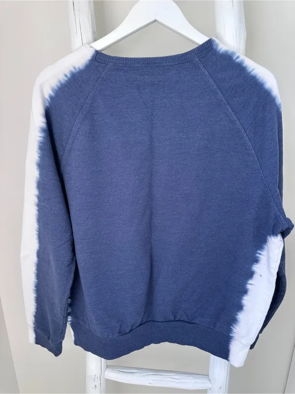 Universal Thread Women's Tie-Dye Crewneck Sweatshirt - Blue & White Size XL - Image 2