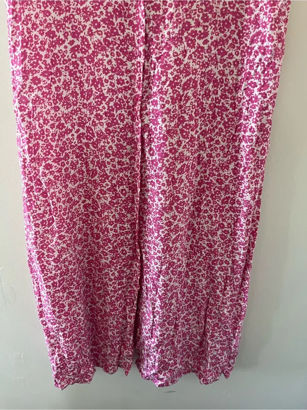 Old Navy Pink Floral Maxi Dress Large Cottagecore Romantic Feminine Summer - Image 4