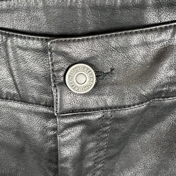 Free People Sasha‎ Kick Flare Faux Leather Pants Womens Size 4 Black Bikercore - Image 8