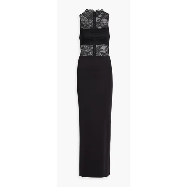Alice + Olivia Nichol Lace Panel Sleeveless Maxi‎ Dress Black Size 6 NWT - Image 5