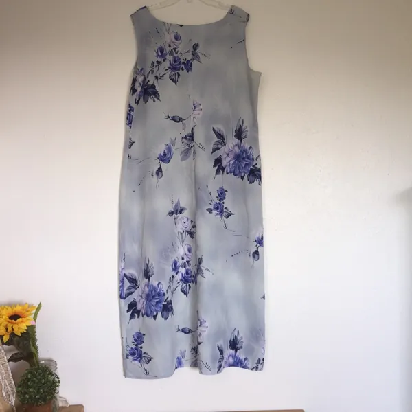 Enfocus Studio VTG sundress, tank top, blue flower, lightweight y2k vintage - Image 3