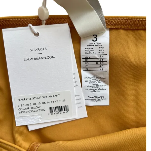 ZIMMERMANN Marigold Low-Rise Bikini Briefs Bottom, US10/M - Image 13