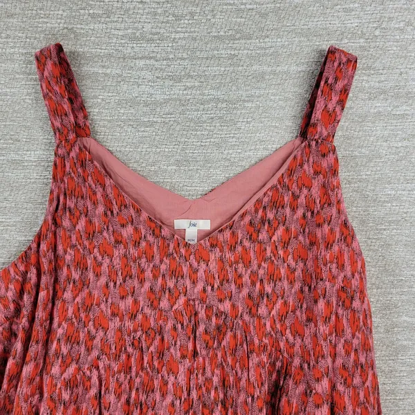 Joie Anthro Bondi Tiered Maxi Sundress Size M Red Ikat Spaghetti Strap Lined NWT - Image 16