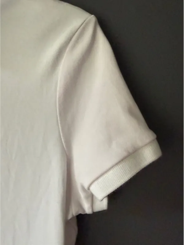Ralph Lauren White Polo Shirt Dress with Navy Logo - Size Large - Image 7