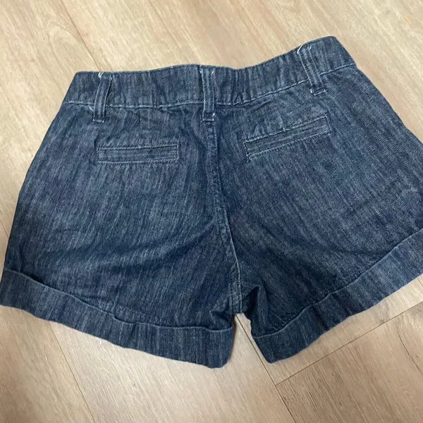 Vintage Gap Jeans Y2K Denim Shorts Womens Size 2 Dark Wash Cuffed - Image 3