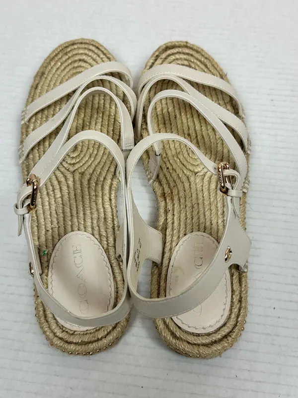 Coach Carissa Leather Women's Espadrille Chalk Gold Pearl | C2794 - Size 10 B - Image 4