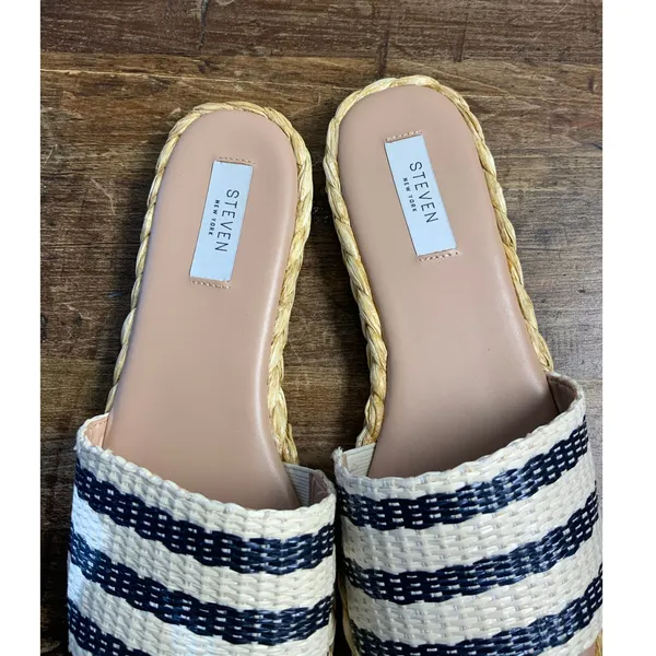 Steven New‎ York Kooper flat slide sandal size 10 Blue - Image 2