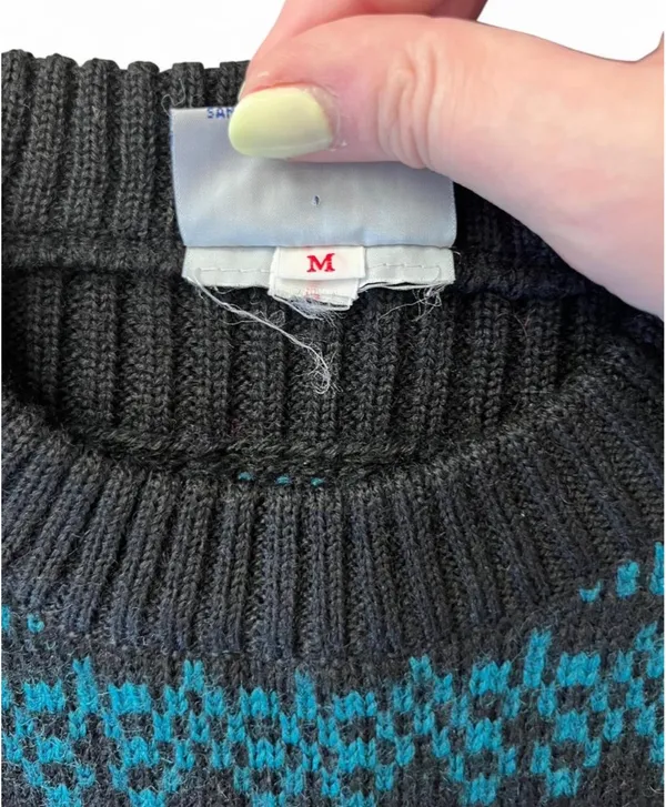Vintage 70s Meister Wool Sweater Black Size M - Image 7