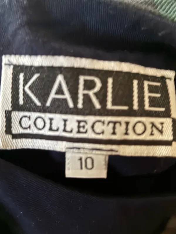 Vintage Karlie Collection Plaid Faux Two-Piece Dress 10 - Image 3