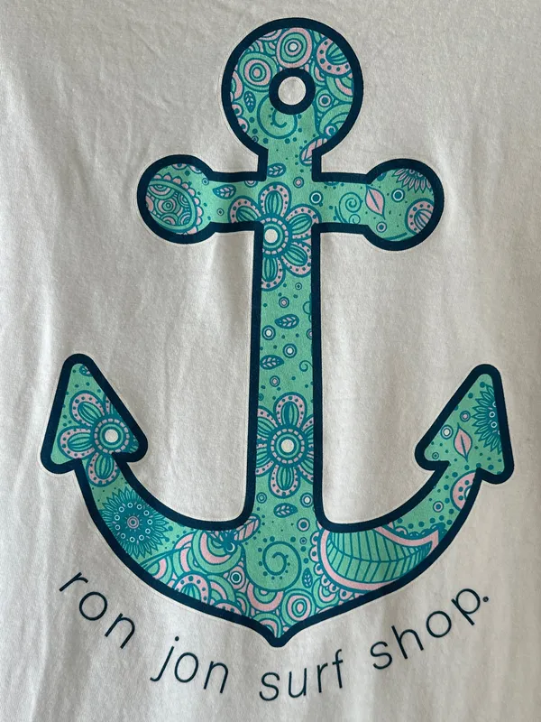 Ron Jon Surf Shop Anchor Myrtle Beach Long Sleeve T-Shirt, White/Blue, Small - Image 14