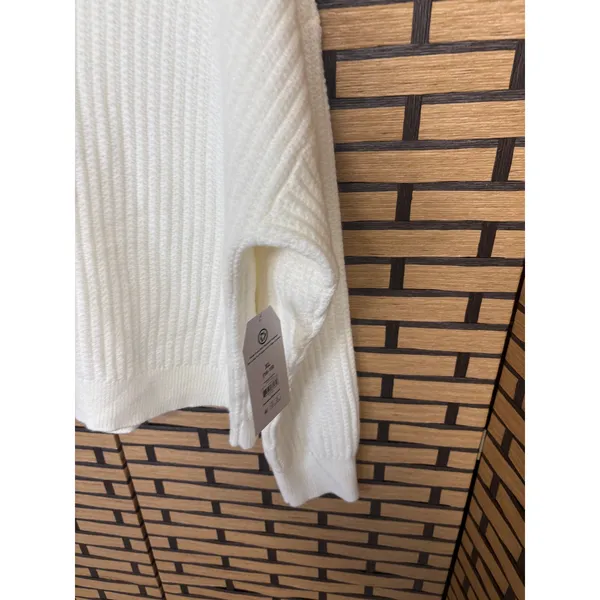 Time‎ And Tru Cream Ribbed Polo Sweater Size Xl - Image 4