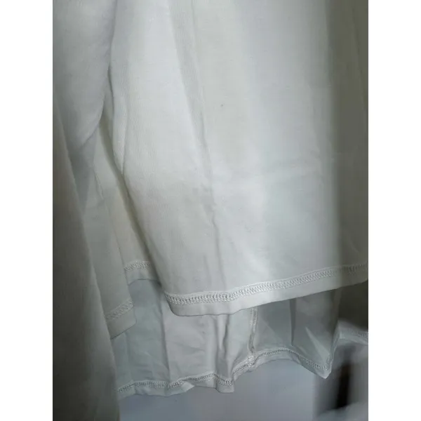 OGLmove Pure White Flowy Side Ruched A-Line Midi Skirt Size Medium New - Image 7