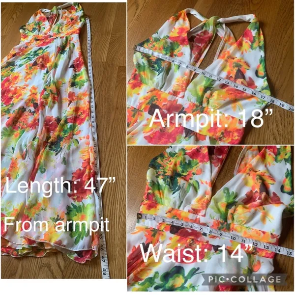 Glamazon floral boho V neck summer maxi dress size M - Image 8