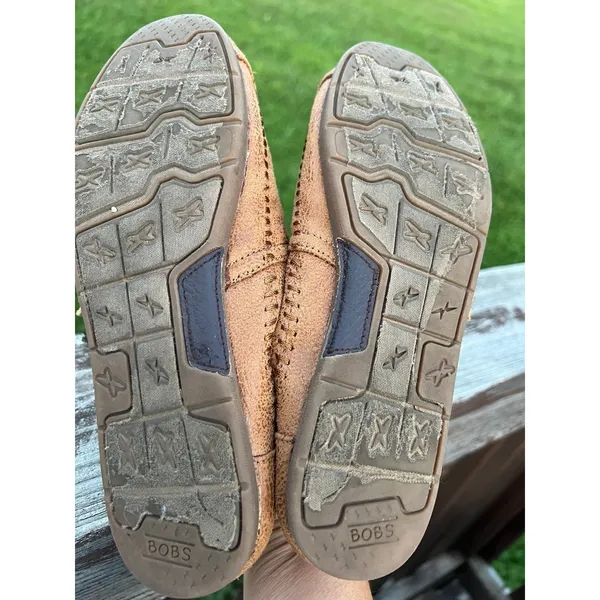 Skechers Bobs Flats Womens 8M Luxe Rain Dance Chestnut Slip On Memory Foam - Image 6