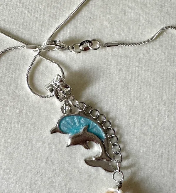 Dolphin Necklace (289) 🐬 Silver - Image 4