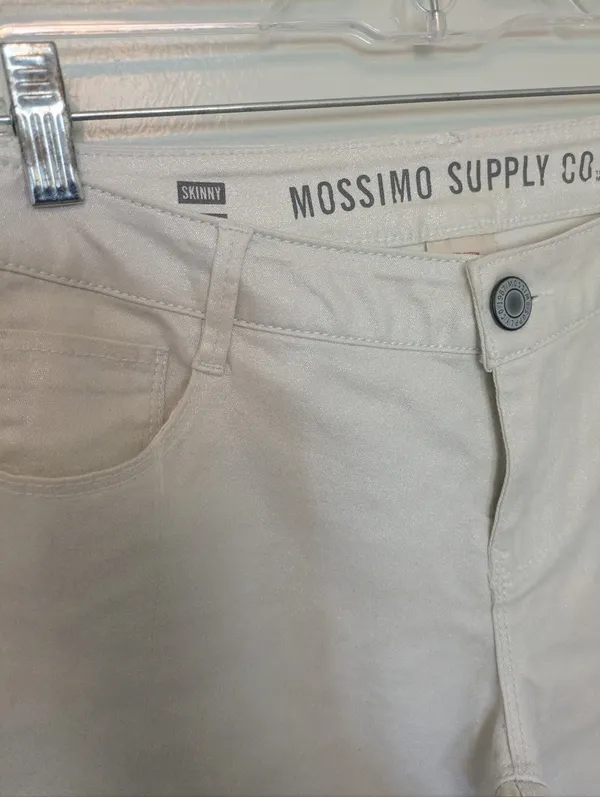 Mossimo Skinny Jeans White Glitter 2010's 6 - Image 2