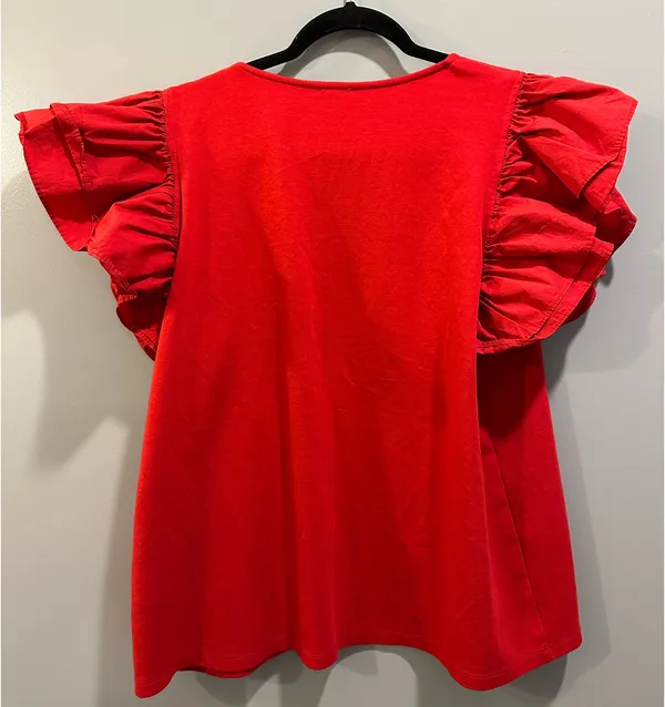 JODIFL Ruffle Sleeve Square Neck Blouse - Image 2