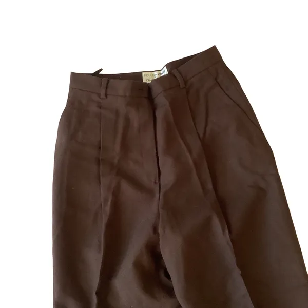 Focus 2000 Wool Pants Brown Size 10 - Image 2