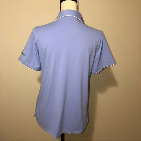 Peter Millar UPF50 Sun Protection Womens Carolinas Golf Shirt Size L Blue Purple - Image 5