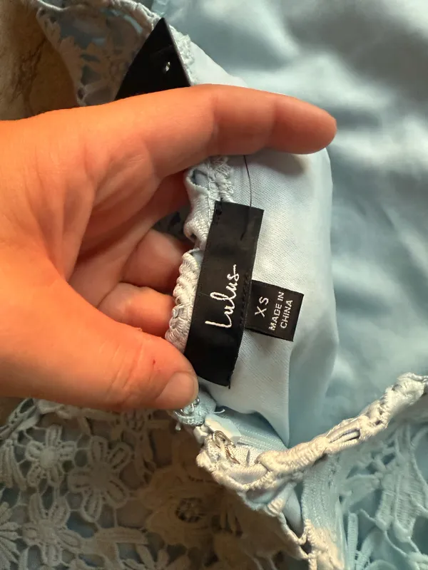 Lulus Romance Language Light Blue Backless Lace Dress - Image 7