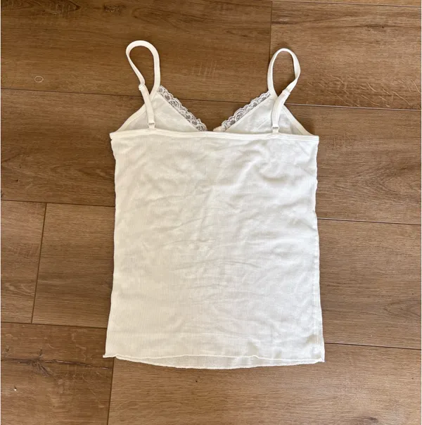 Brandy Melville White Lace Tank Top - Image 2
