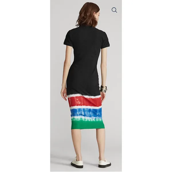 POLO Ralph Lauren Tie-Dye Polo Shirt Dress WOMENS XS - Image 4