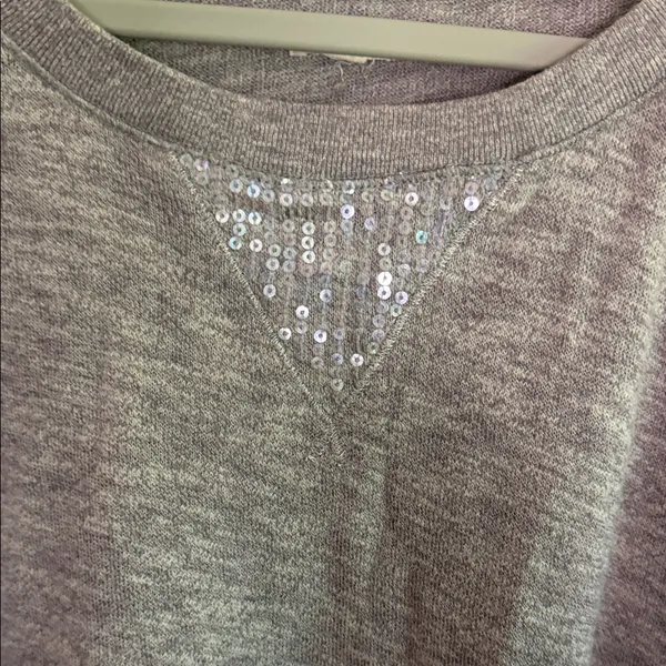 Aerie ALO Yoga Gray Sequin Accent Sweatshirt - Image 4