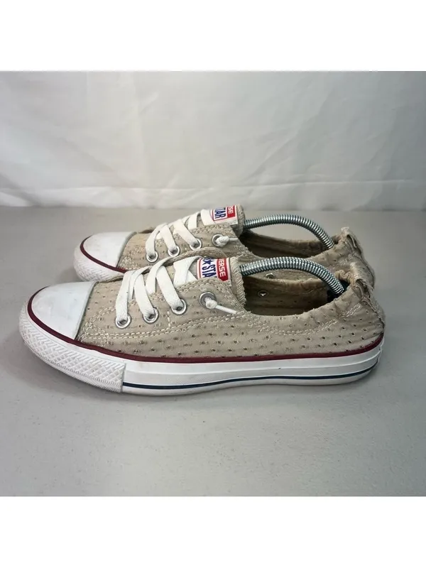 Converse Women's Chuck Taylor Cinch Tan Eyelet Shoe Size 8 #532 - Image 3