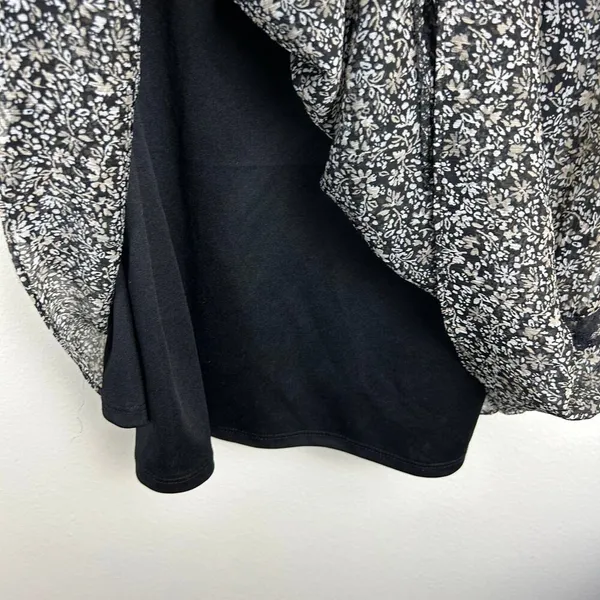 Motherhood Maternity Dress Size Medium Black Floral Lined Boho - Image 5