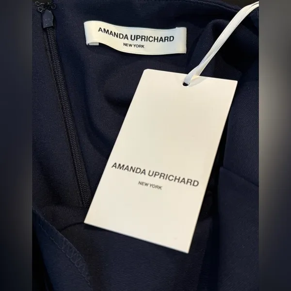 NWT Amanda‎ Uprichard Cia Mini Dress Fluttery Ruffle Navy Blue Size Large NWT - Image 6