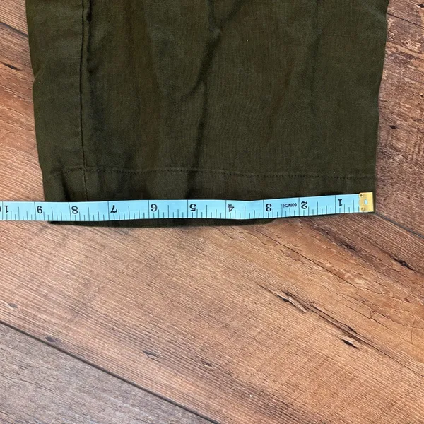 Quince 100% European Linen Pants Womens XL Martini Green Sustainable Eco Capsule - Image 11