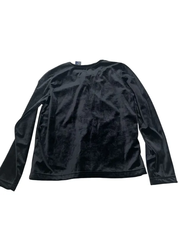 Vtg 90s Route 66 Black Velvet Button Up Cardigan - Image 2