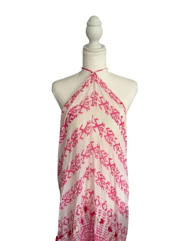 LOVESTITCH Pink White Maxi Dress Size S/M - Image 7