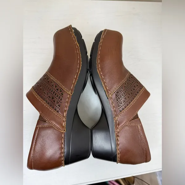 Björndal Brown Leather “Eliana” Clogs Sz 10 Boho Cottagcore Festival - Image 9