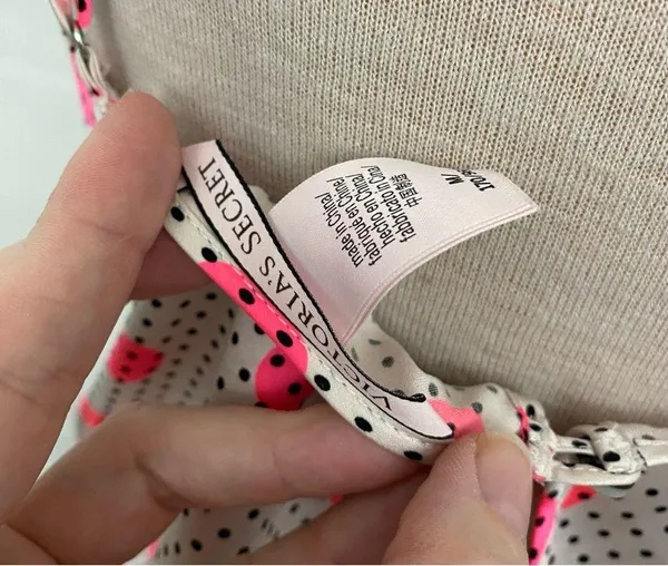 Victoria’s Secret polka dot spaghetti strap adjustable tank top pajama medium - Image 3