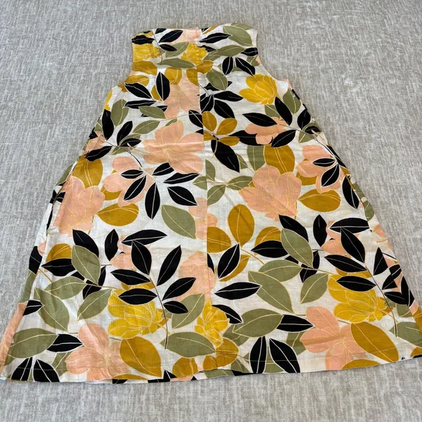 Rachel Zoe 100% Linen Shift Dress Size XS PInk Tank Floral Sleeveless‎ Tropical - Image 8