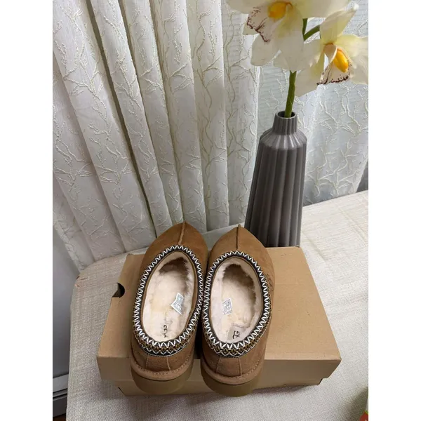 UGG Women's Tasman II Chestnut Women's Shoes Suede Upper Wool Slippers Size 9 - Image 7